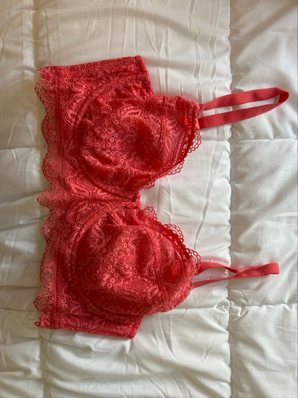 Bras N Things Red/Pink Lace Bra