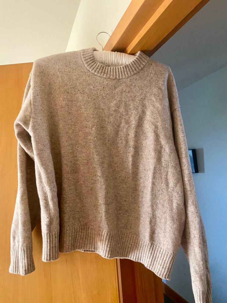 Assembly Label Beige Knit Wool Jumper