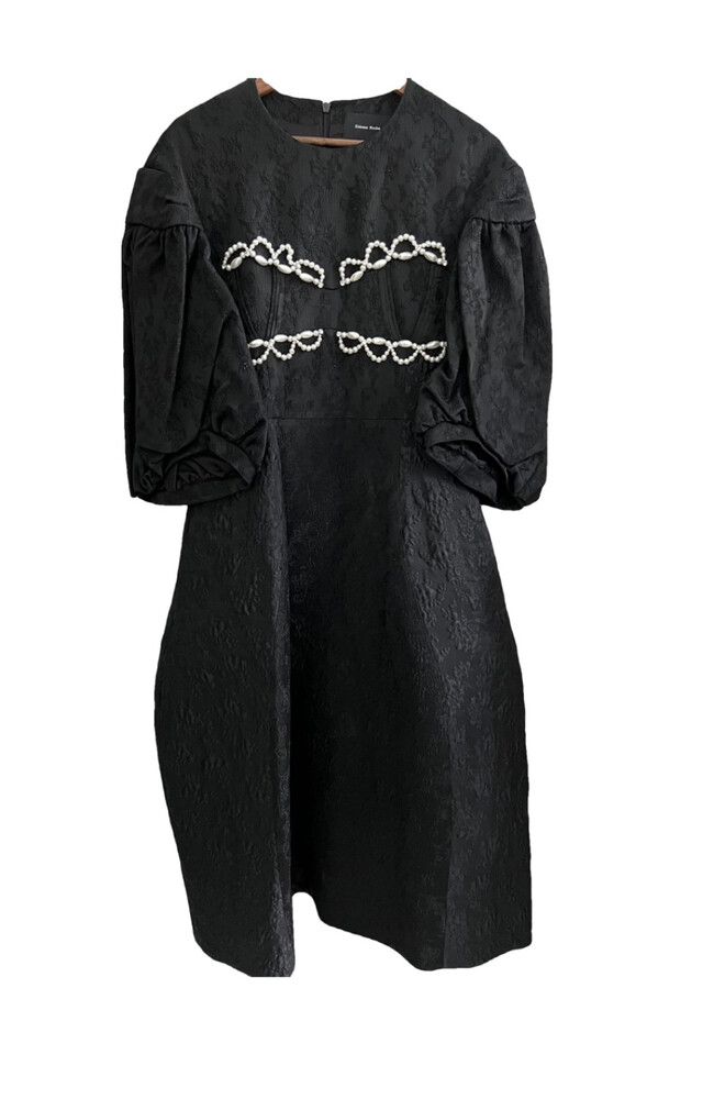 Simone Rocha Brocade Dress With Pearls