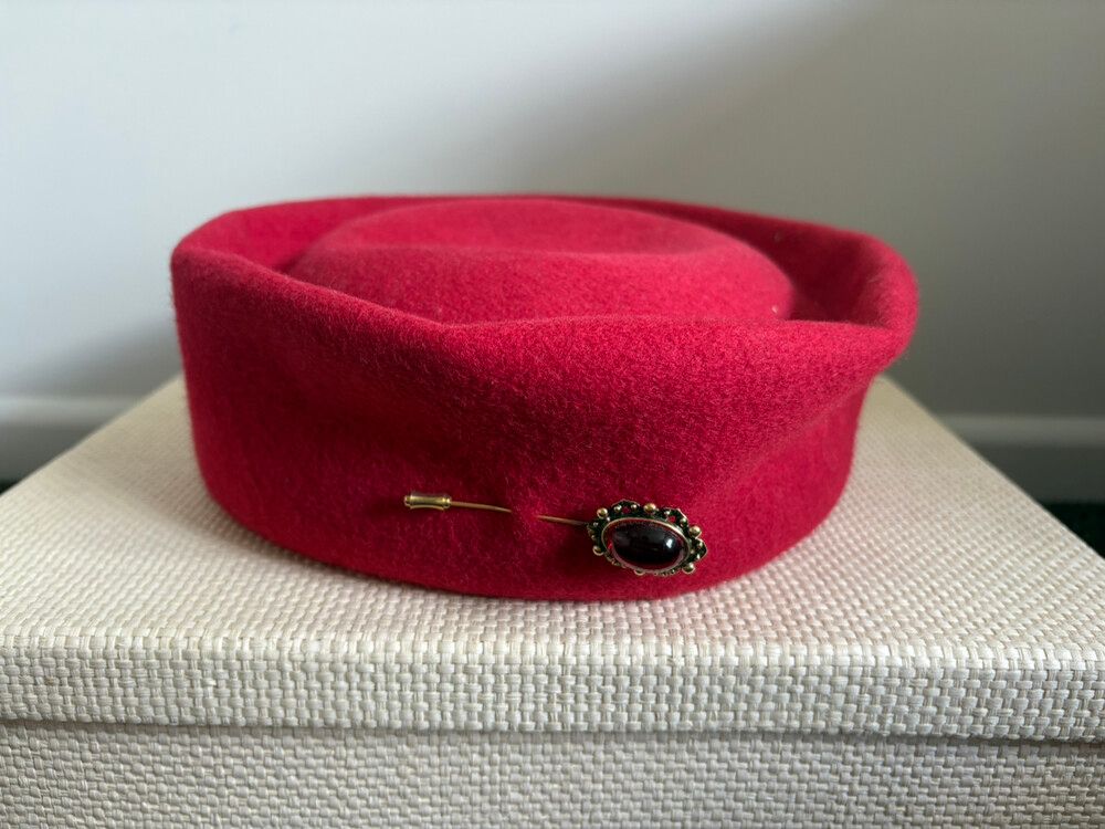 Red Pillbox Hat