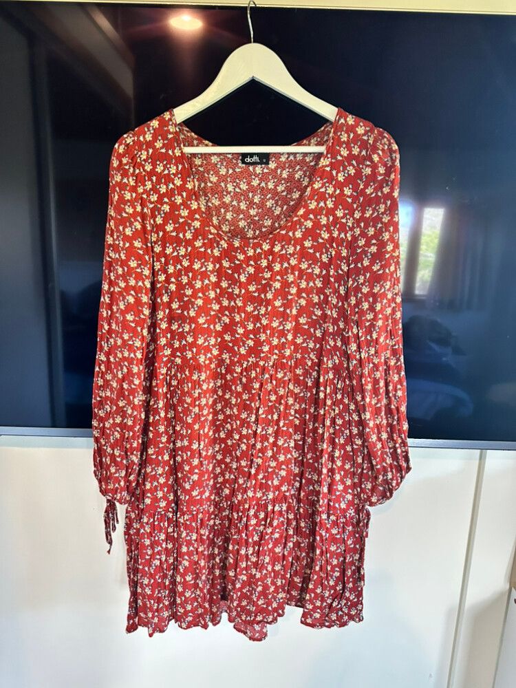 knee length dresses for ladies Glittery Striped Cotton Button-Front Cover-Up main image 1