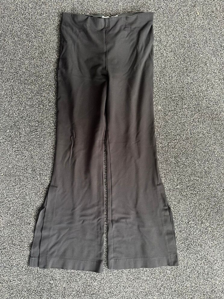 Black Split Flare Ponte Pants