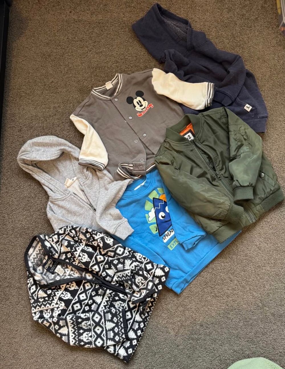 6 x Branded 1-3 year old jackets