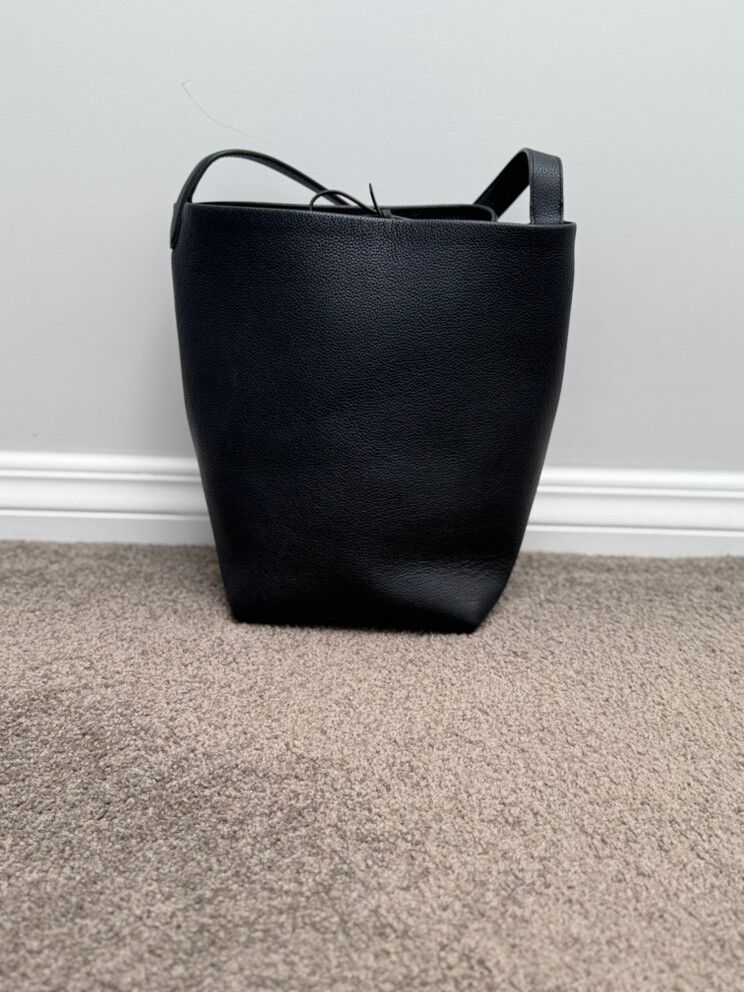 The Row style Black calf leather Tote Bag