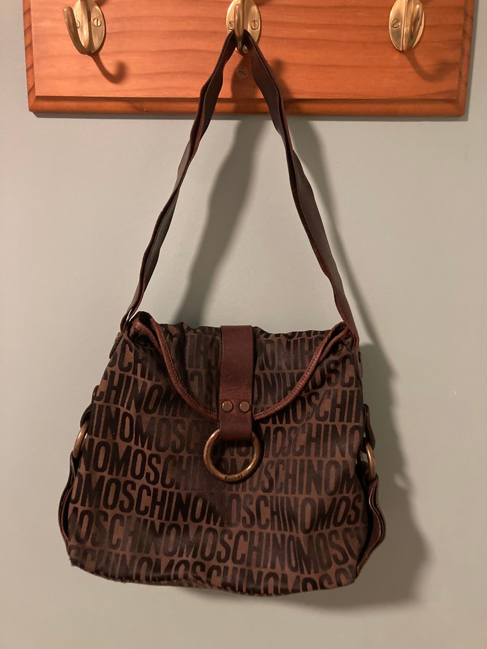 Moschino Brown Shoulder Bag