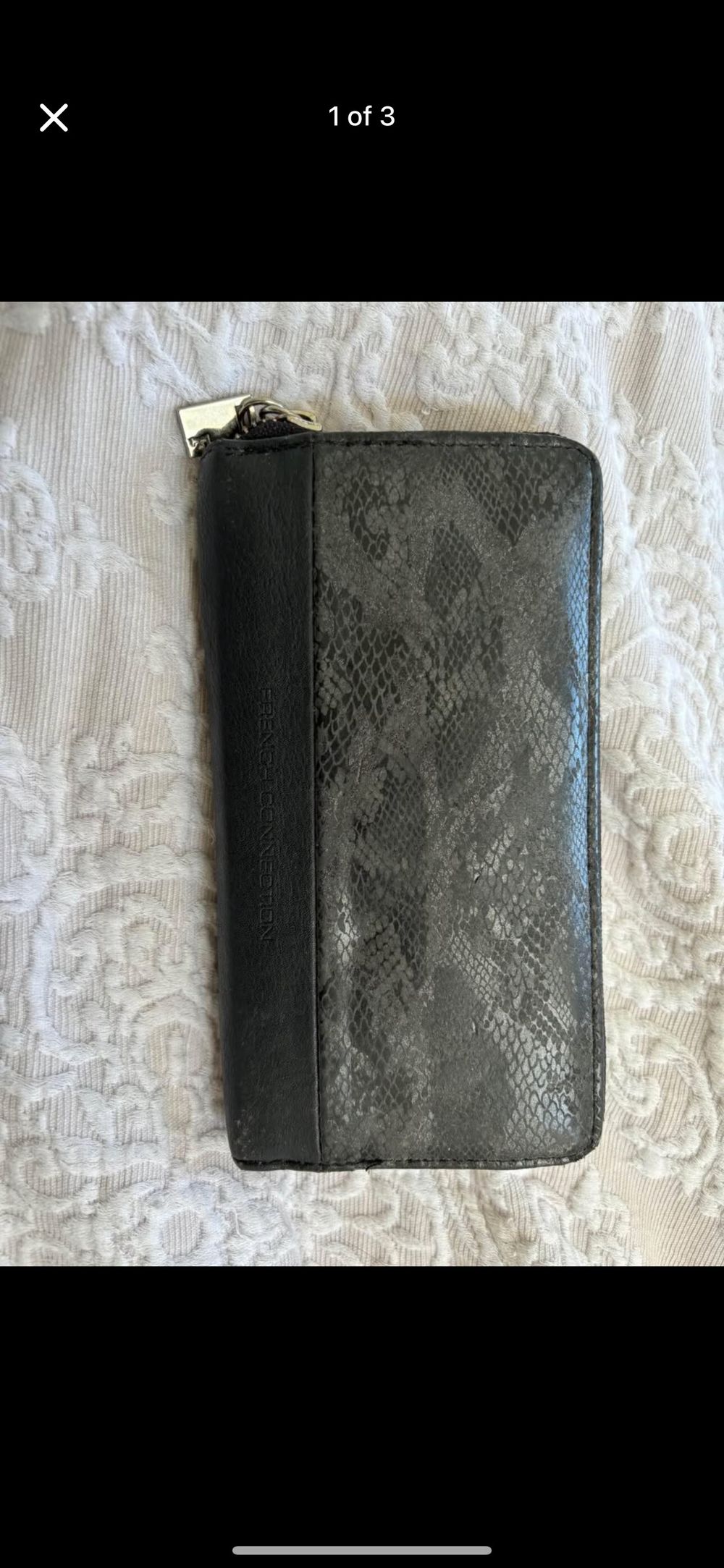 Snakeskin print wallet