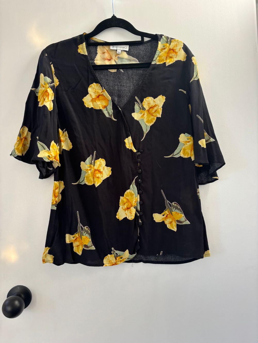 Black Floral Top