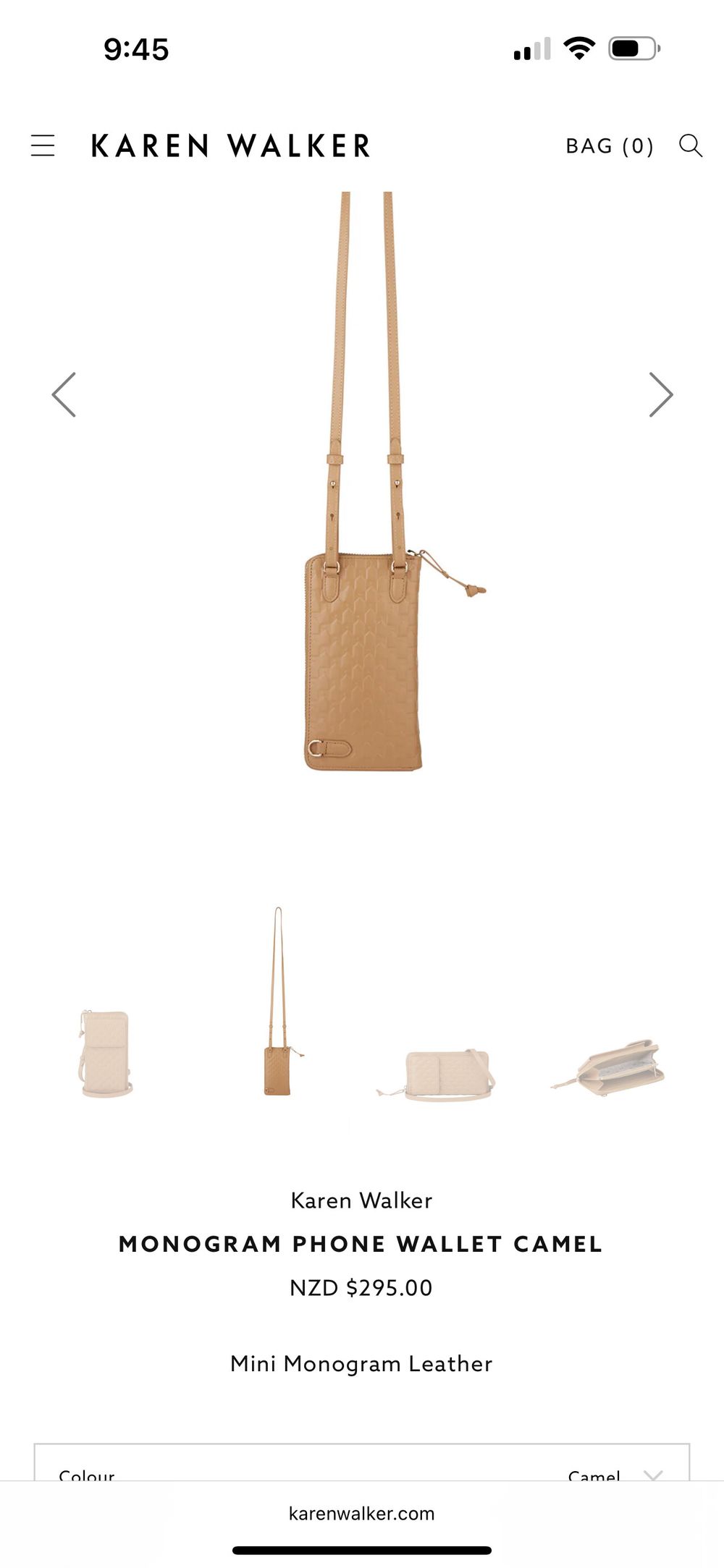 Monogram phone wallet