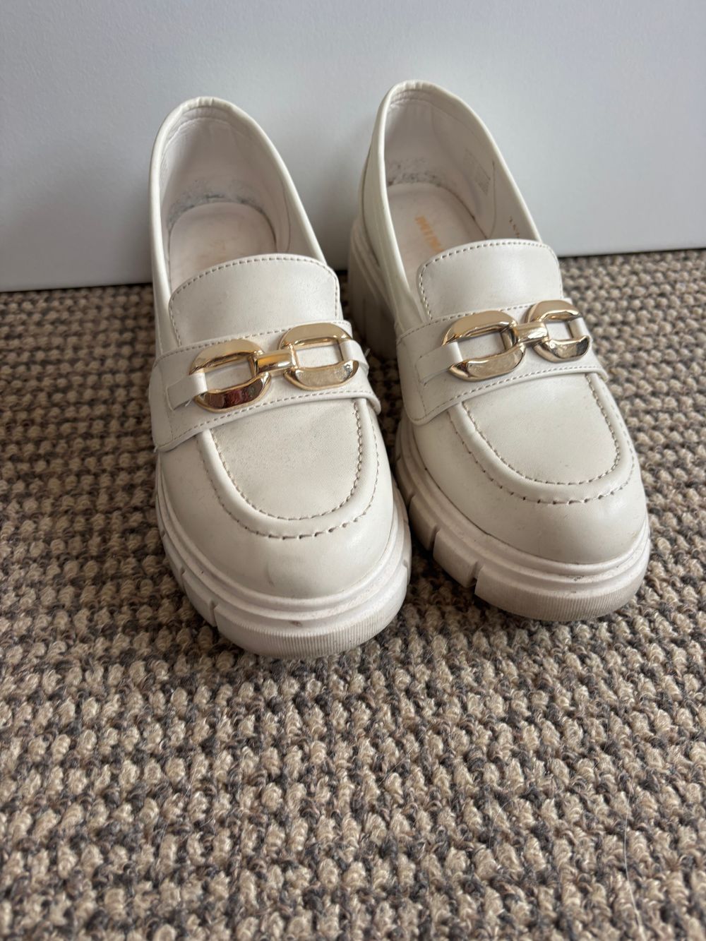 Cream loafers