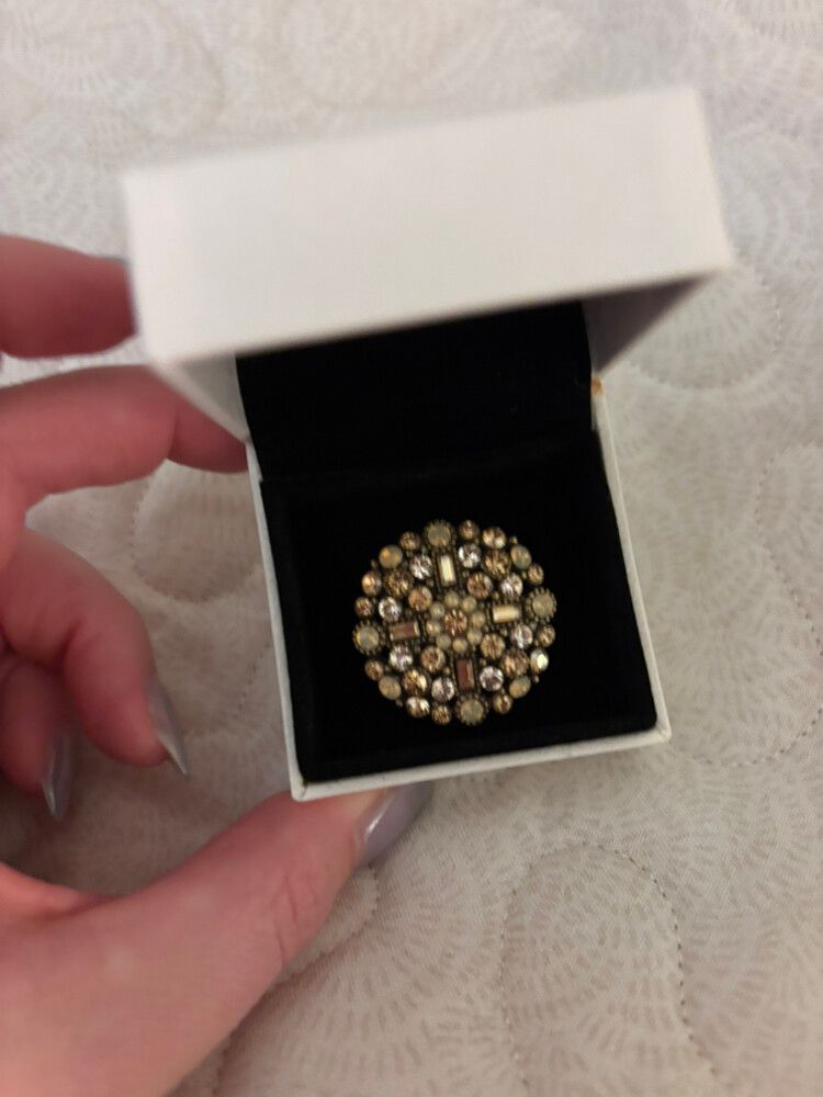 Crystal cocktail ring