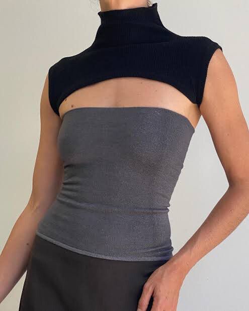 Opio Silk Cashmere Bandeau Grey