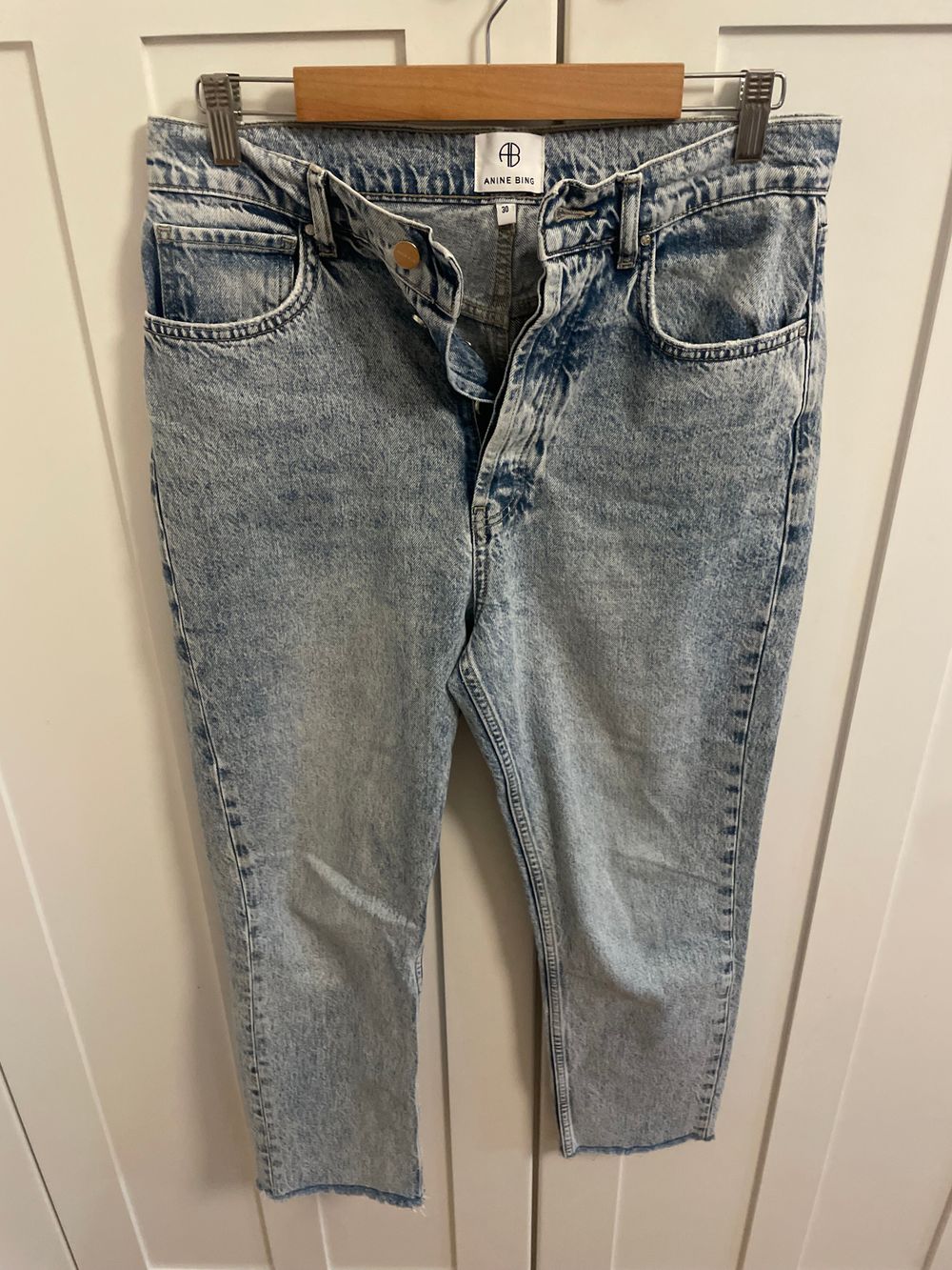 Anine Bing Raw Hem Jeans - 30