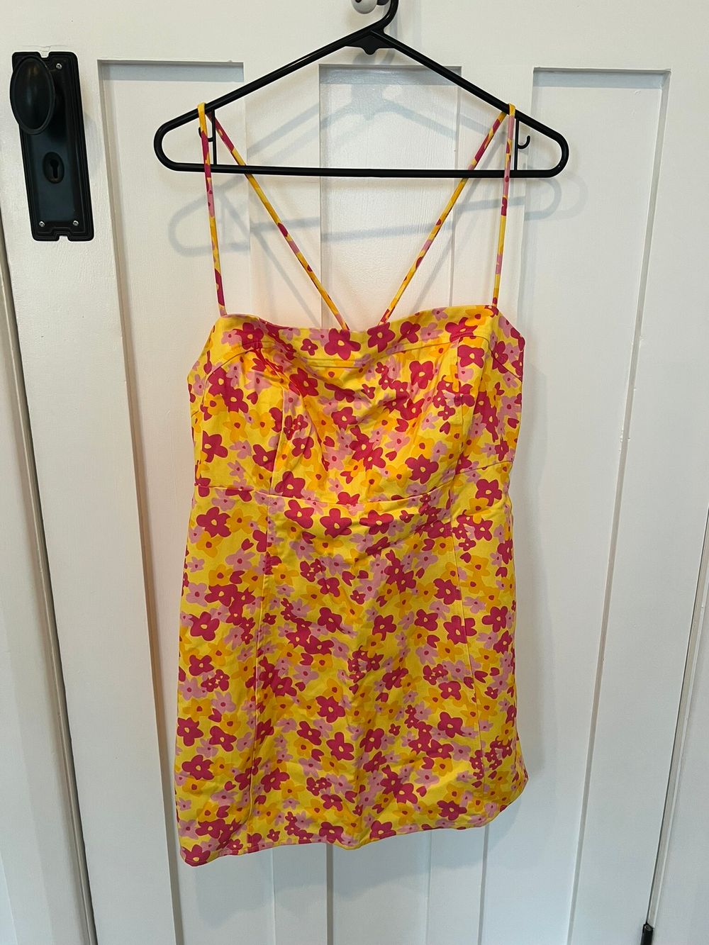 Dazie Mini Dress Yellow Floral