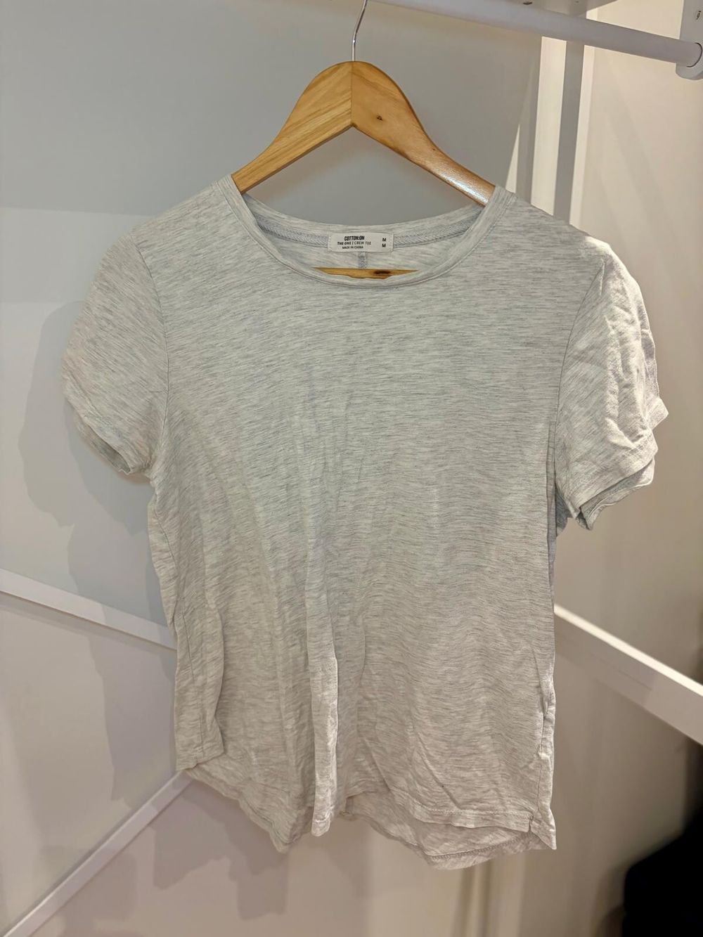Cotton On Light Grey Crew T-Shirt | Size M