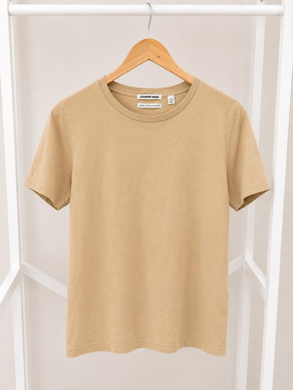 Country Road Beige Australian Cotton T-Shirt | Size 8
