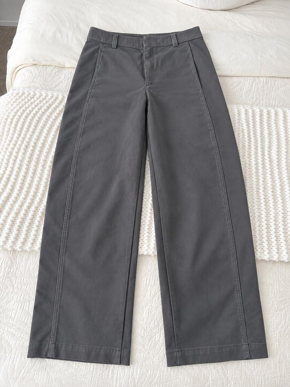 Uniqlo U Grey Wide Leg Trousers Size 27