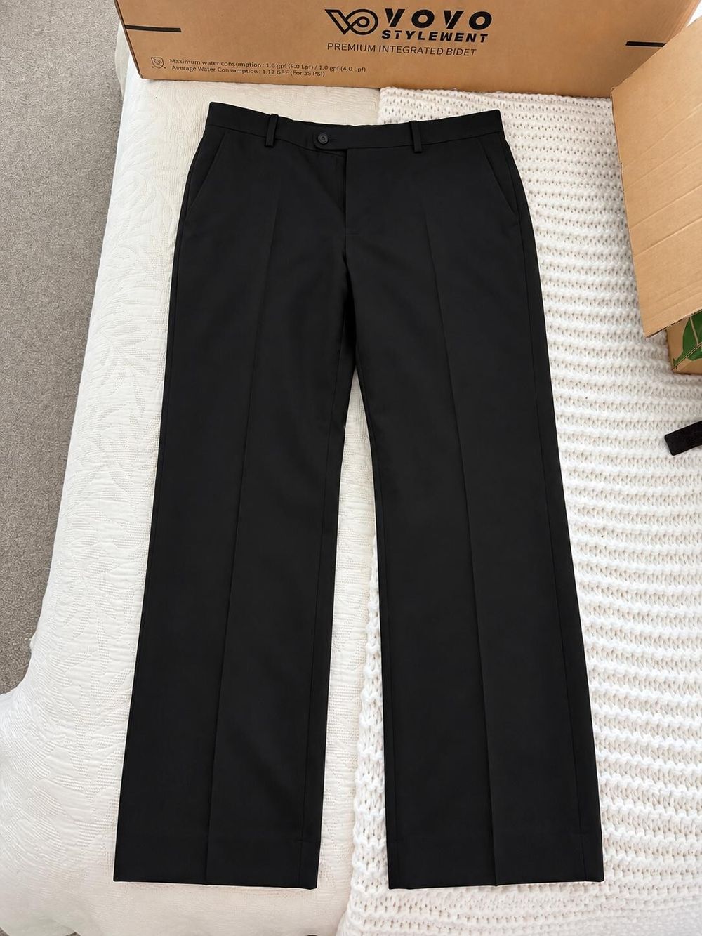 Classic Black Straight Leg Tailored Trousers