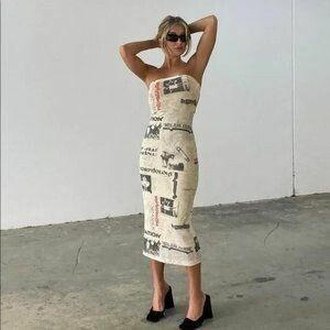 With Jean Frankie midi Dress