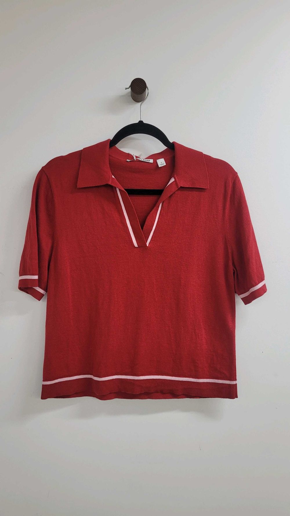 Country Road Red Knit Polo Top