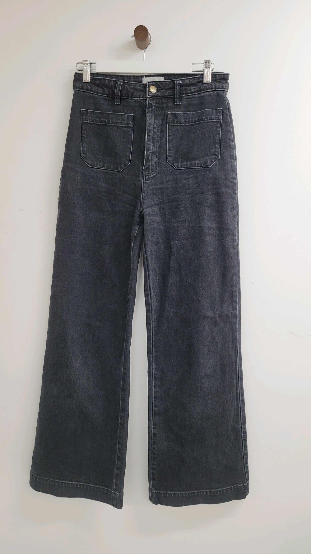 Rolla's Black Wide Leg Jeans