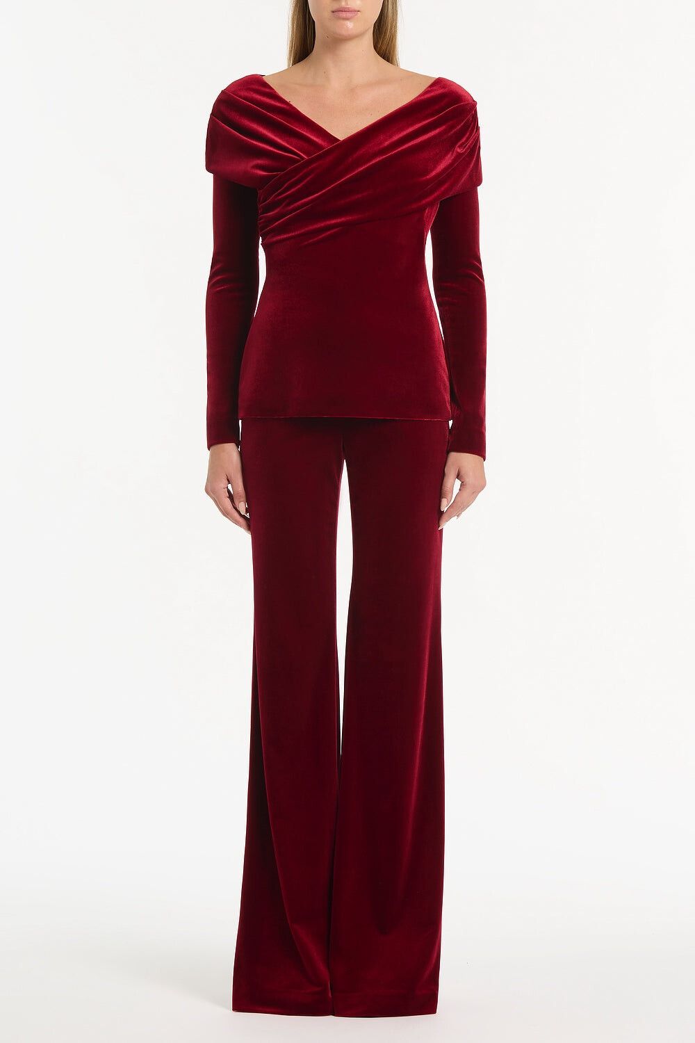 Carla Zampatti Red Velvet Matching Set