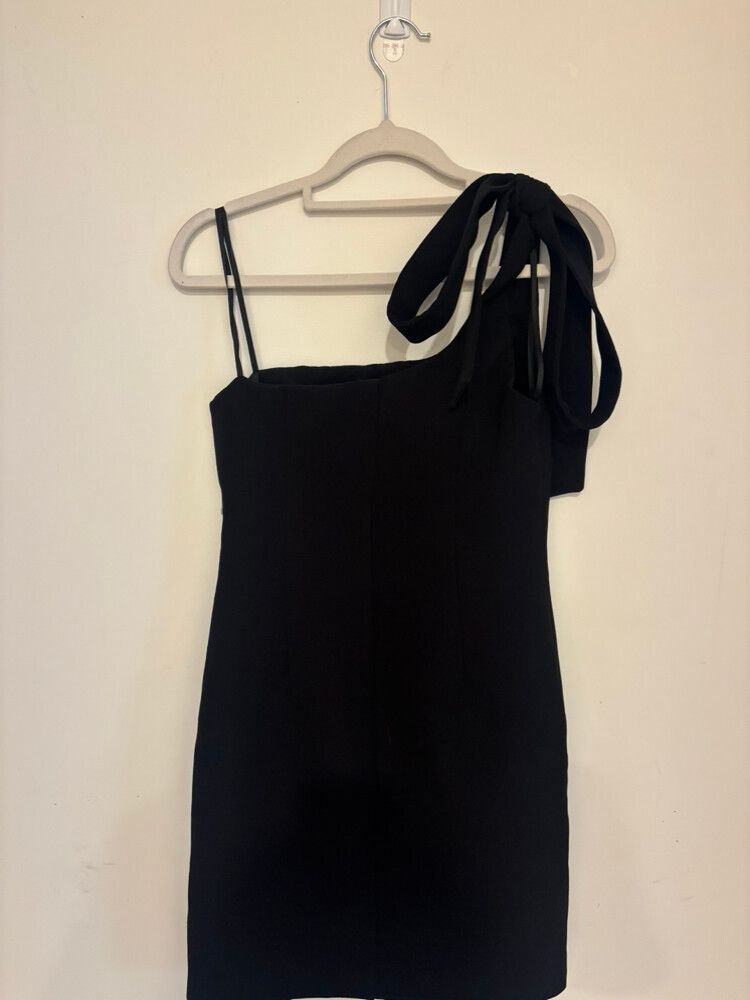 mischa one shoulder bow bodycon mini dress blue dress for baby girl Mischa One Shoulder Bow Bodycon Mini Dress