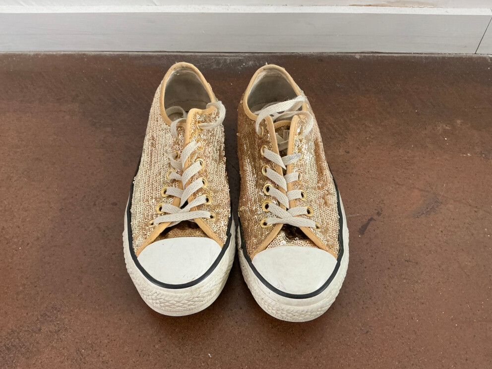 Converse Gold Sequin Sneakers