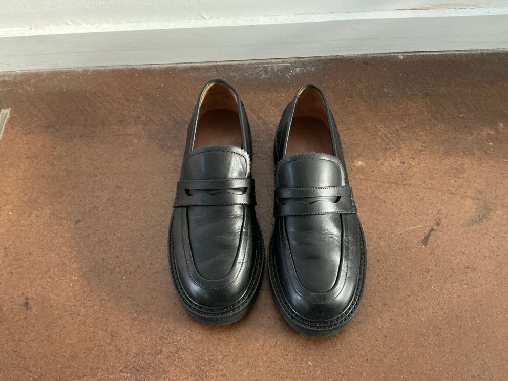 Karen Walker Black Leather Loafers