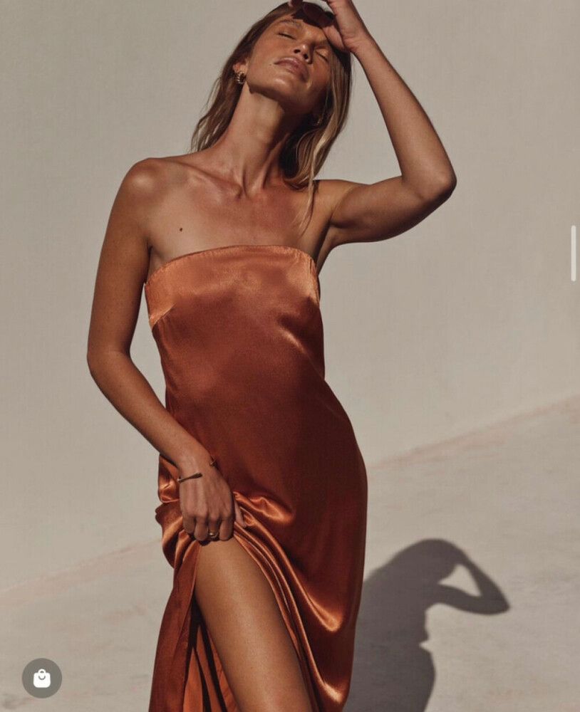 DISSH - Mia strapless Satin Dress on Designer Wardrobe