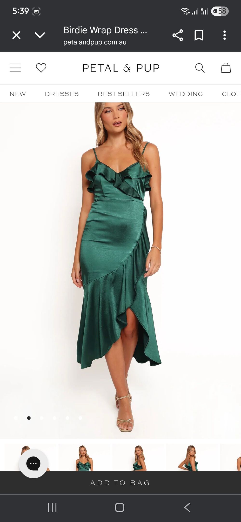 petal and pup emerald green dress Petal and Pup Jace Tiered Maxi Dress main image 1