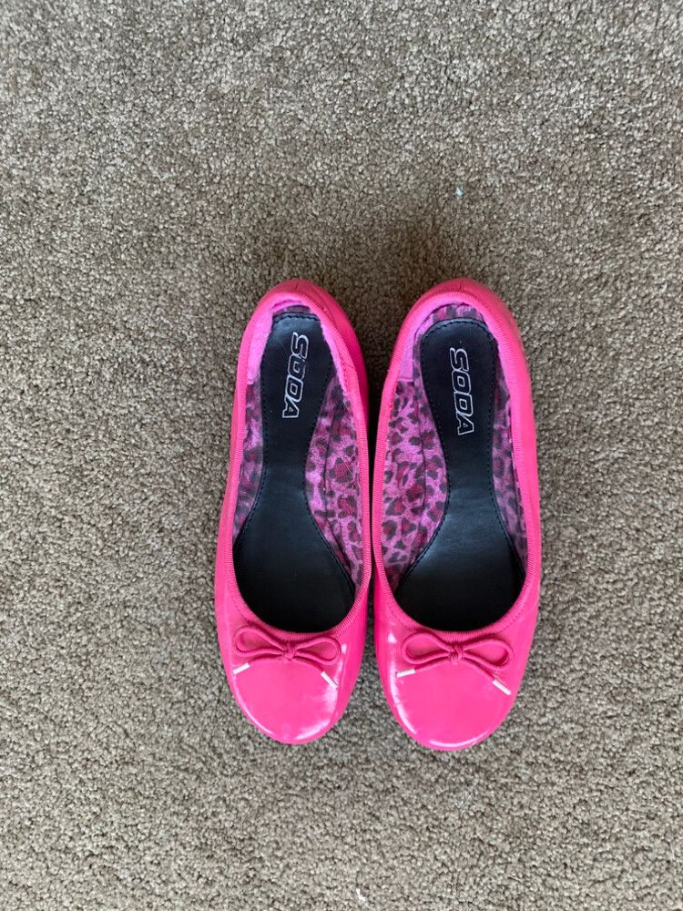 Soda Pink Patent Ballet Flats