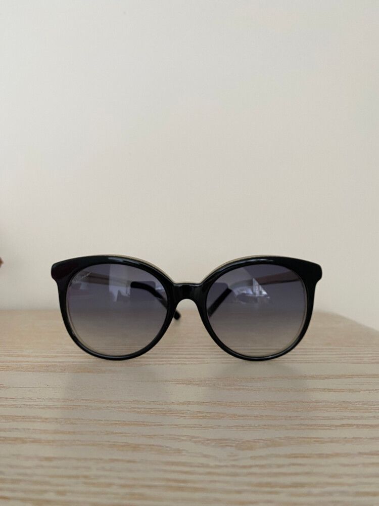 Gucci 3674 Sunglasses GG 3674/S C. 4WHJJ Shiny Black w/ Gold Italy