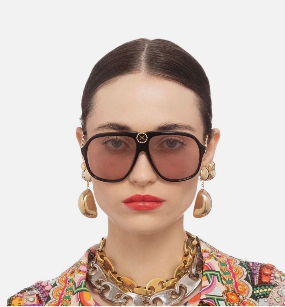 Camilla New With Case THE HEIRESS BLACK Brown Sunglasses Summer Resortwear RRP$380