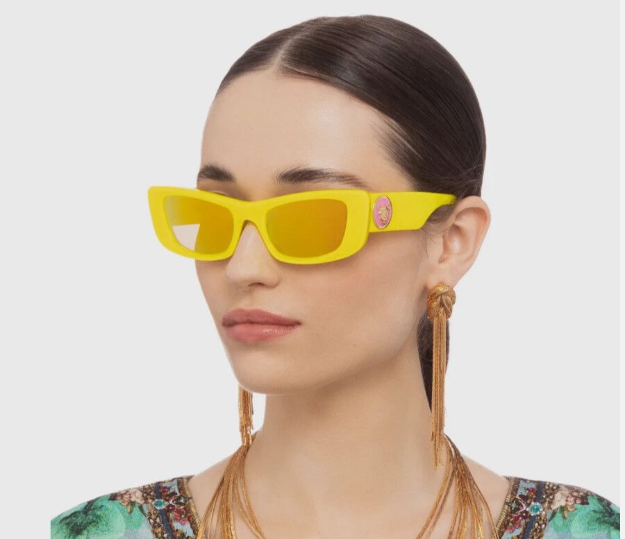 Camilla New With Case CIAO CIAO NEON YELLOW Sunglasses Party Summer RRP$320