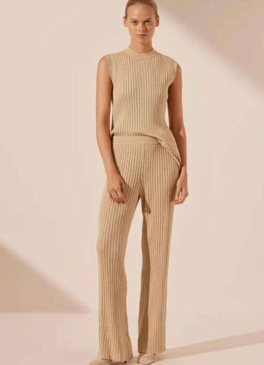 Shona Joy Champagne Livia Straight Leg Pants