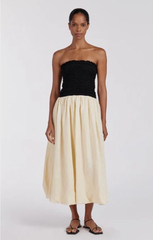 DISSH Len Black Strapless Dress Size Au12 BNWT RRP$189 Lightweight Summer Chic