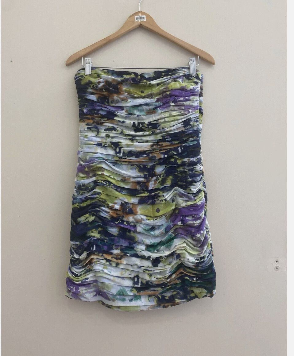 Morrison Strapless Mini Rouched Dress Size Medium BNWT$669 Party y2k Holiday