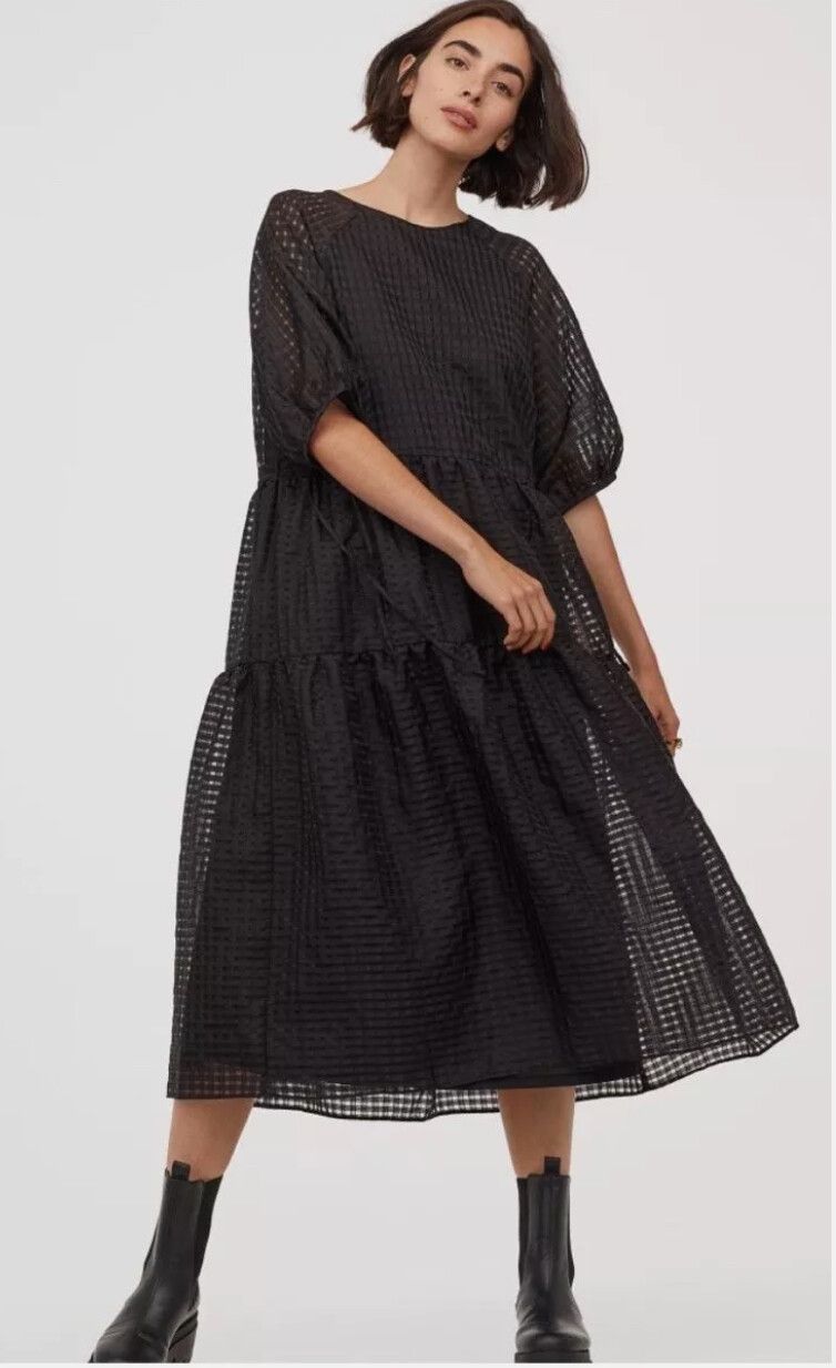 H&M - H&M Jacquard-weave Maxi dress size Large Party Cocktail Summer Flowy  Elegant Y2K on Designer Wardrobe