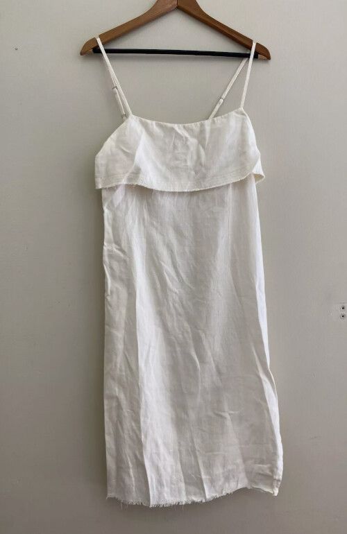 chinese dress ladies Hire Linen Strapless Midi Dress - Size XS