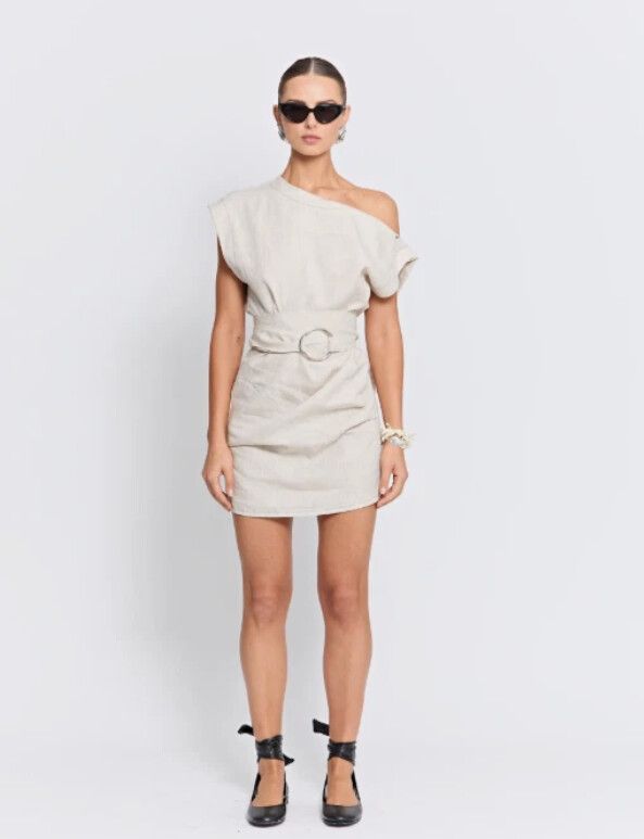 PFEIFFER Vito Mini Linen Dress Size Medium Lightweight Summer Retro Chic Party