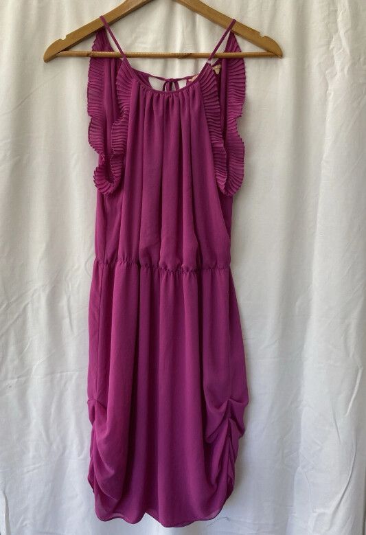 Cooper St Pink Silky Frill sleeve slip dress S/AU8/UK8/US4/EU36 party cocktail