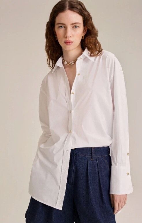 SCANLAN THEODORE Shirt Size 6/XS Oversized Casual Work Office Designer Relaxed