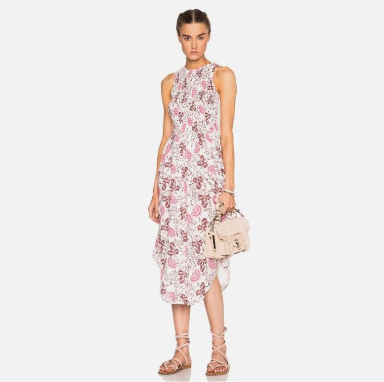Ulla Johnson Gili Midi Dress Size US6/Medium Floral Boho Summer Holiday Glam