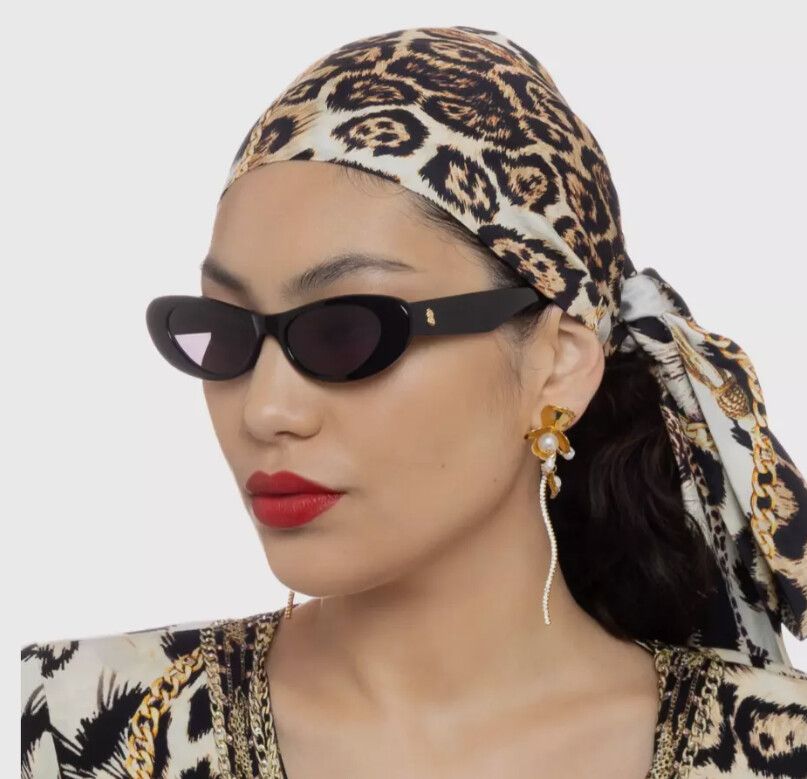 Camilla New With Case CHAMPAGNE & CAVIAR Solid Black Sunglasses Resort RRP$320