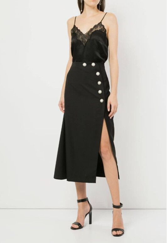 ALICE MCCALL Black Yuki Skirt Size 8 BNWT Black Glam Party Cocktail Designer