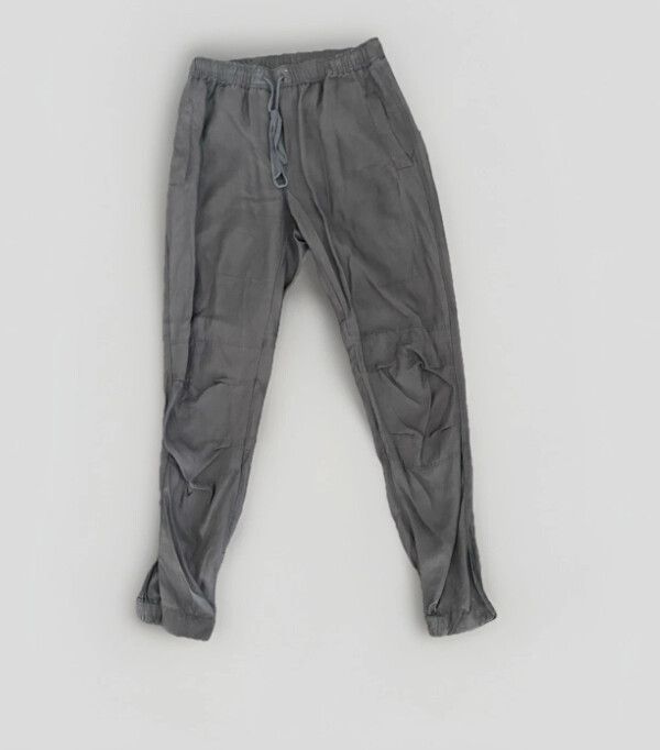 LEE MATHEWS Black Cargo Casual Pants Size 1/Small Silk/Linen Designer Minimalist