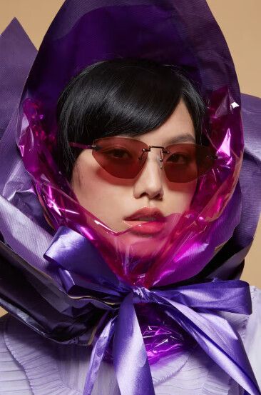 Karen Walker HEARTACHE | AUBERGINE Sunglasses