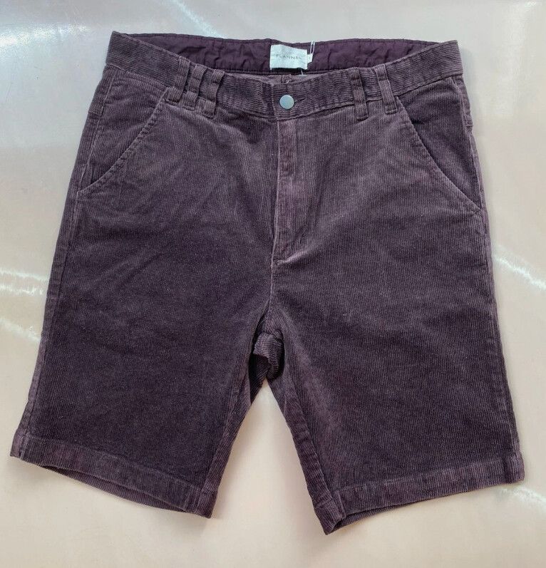 Flannel Shorts Size Small / 1 Purple Cord BNWOT Designer Short Casual Grunge 90s