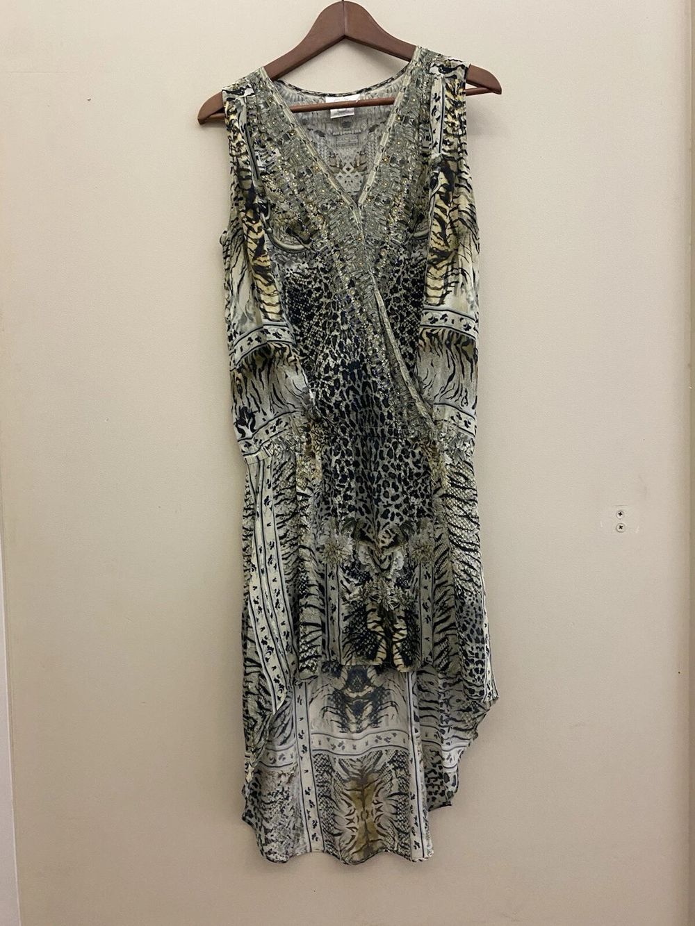 Camilla Silk Dress Size Small Embellished Resort Designer Glam Party Boho Chic