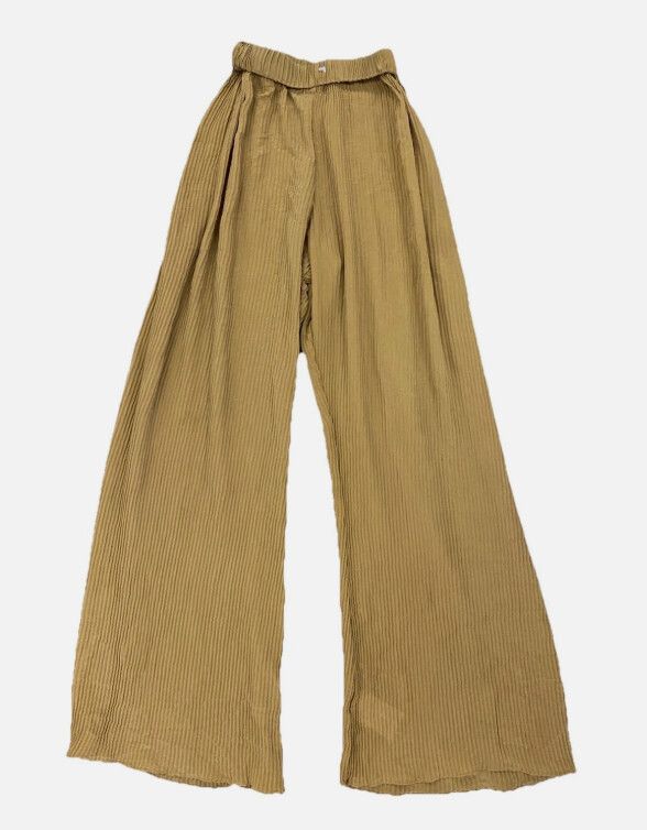 ARTHUR Gold Pleated Pants Size Small/AU8/UK8/US4 Casual Pleats Designer Preppy